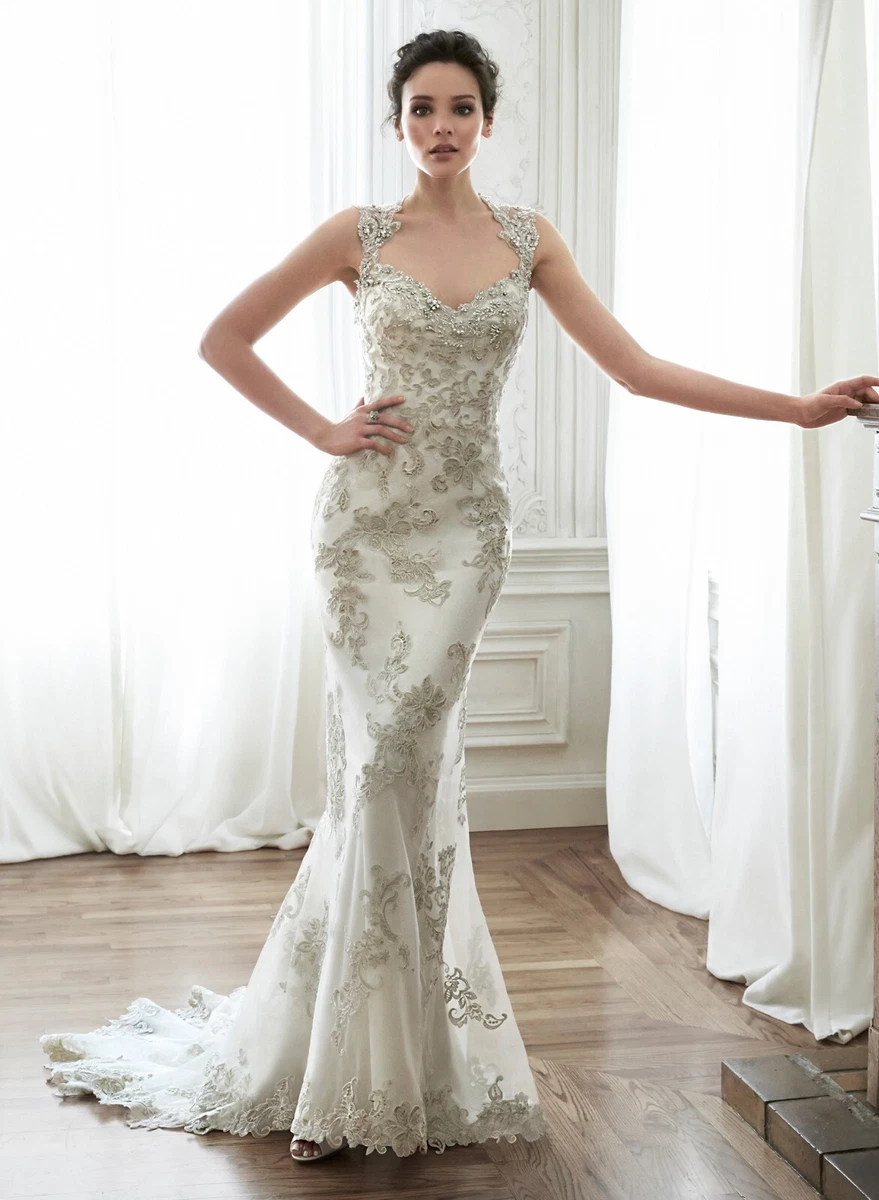 Maggie sottero swarovski crystal wedding cheap dress