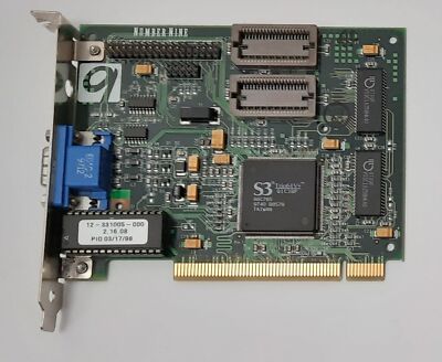 Number Nine #9 Motion331 PCI Graphics Card (S3 Trio64V+, 1MB, Retro, 1997)