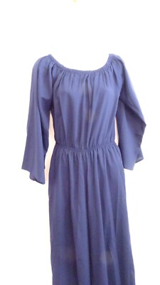 Navy Blue Bat Sleeve Jumpsuit Sz XS