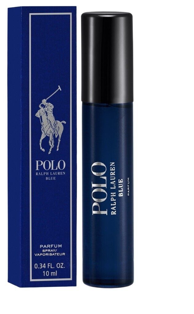 Ralph Lauren POLO BLUE PARFUM Travel Spray 0.34 fl oz NIB New Men's Perfume