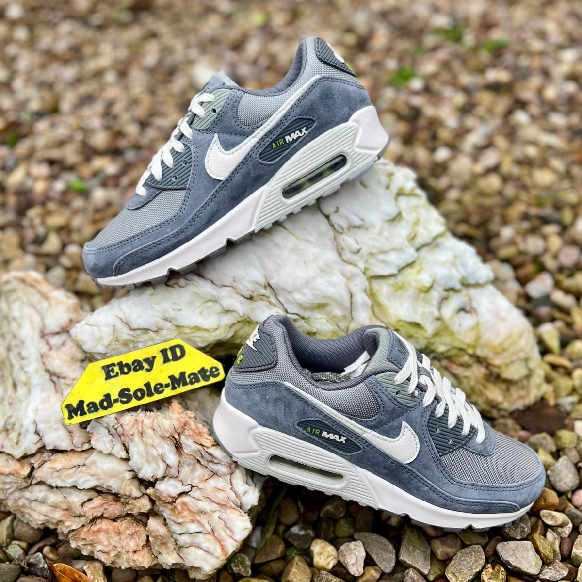 Nike Air Max 90 Premium Iron Grey Suede Phantom HJ3989 001 UK6 EUR40 TN  Running