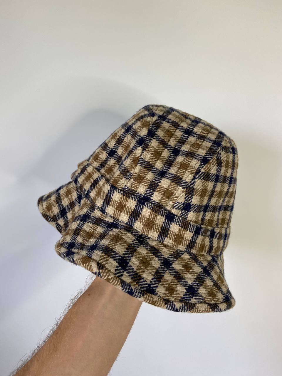 8000円 vintage Aquascutum クラブチェック デザイン バケットハット