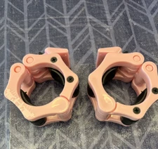 Pink 2" Inch Barbell Clamps Quick Release Standard Bar Weight Plates 1 pair