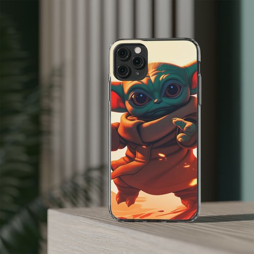 Cute Baby Yoda Clear Phone Case, Mandalorian Gift, Star Wars Case, Geeky Phone - Picture 82 of 124