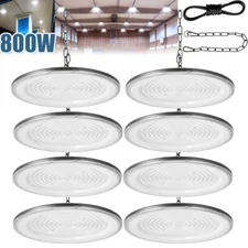 8 Pack 800W Led UFO High Bay Light 800 Watts Commercial Factory Warehouse Light