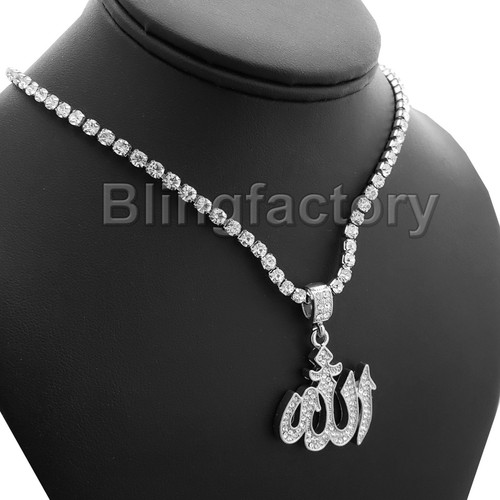 Icy Muslim Allah Silver Plated Alloy 