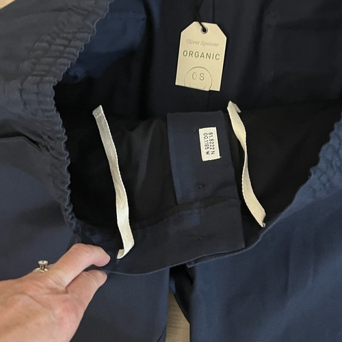 Oliver Spencer Navy Men’s Ellbridge Canvas Drawstring Trousers Pants L NEW - Picture 7 of 13