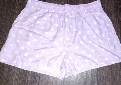 VSpink sleep Shorts brand new size small lavender polka logo