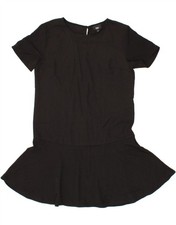 MOSSIMO Womens Loose Fit Drop Waist Dress UK 10 Small Black Polyester PH08