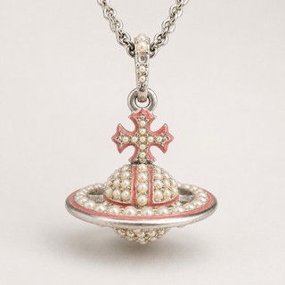 Vivienne Westwood Pearly Queen Small Orb Designer Damen Halskette Perlen Rosa