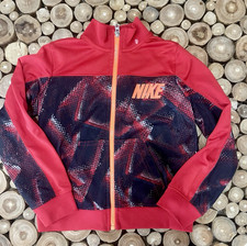 Nike Dri Fit Full Zip Red Windbreaker-Rain-All Season Jacket New Boys Small NEW