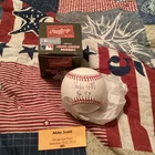 MIKE SCOTT Autographed Signed Baseball Ball 86 CY Houston Astros Ticket READ