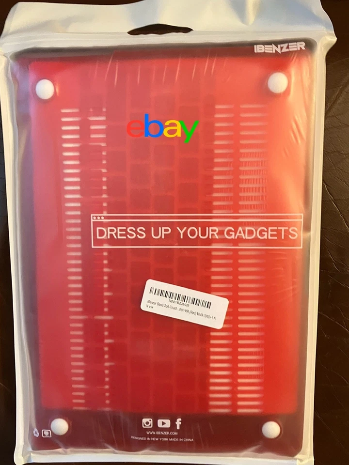 Funda de piel suave Ibenzer - Apple MacBook Air 13" - Roja - OEM - # -MA1390+ - Nueva* Foto 2 de 3