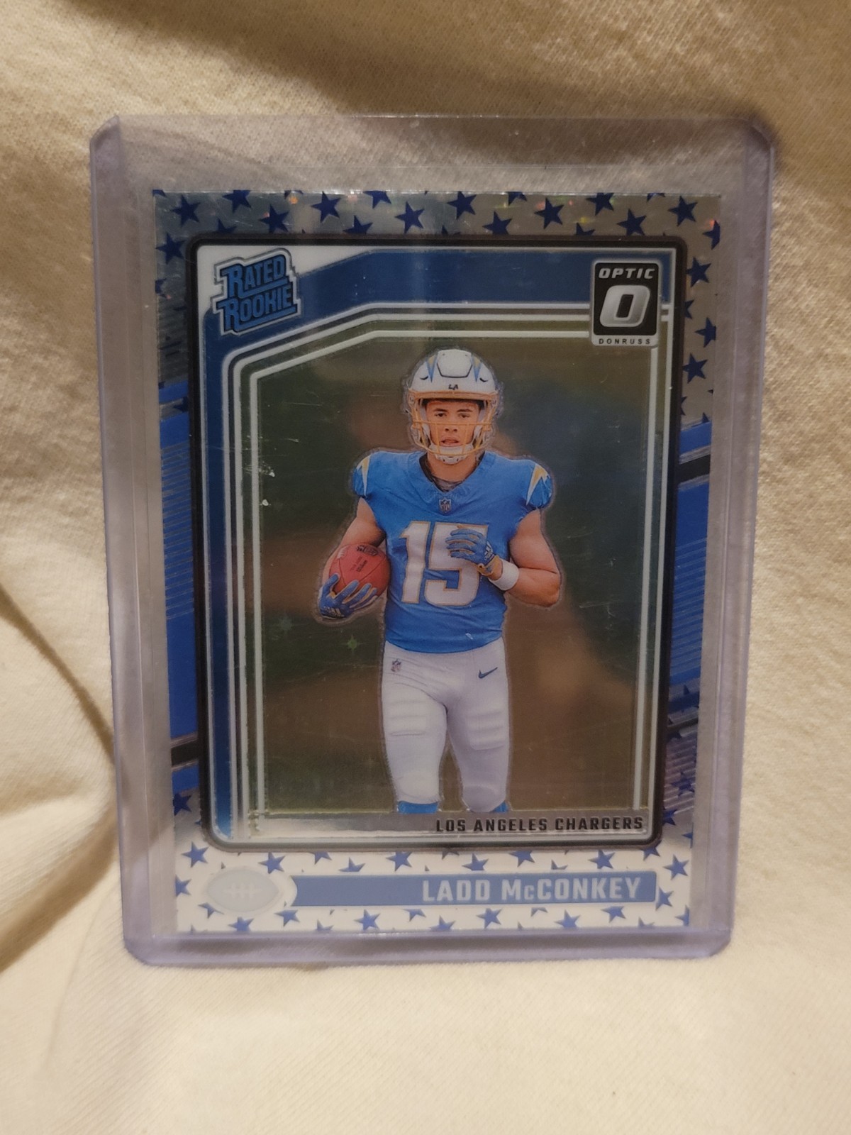 2024 Panini Donruss Optic - Rated Rookie Ladd McConkey #266 Stars Prizm (RC)