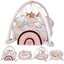 dearlomum 4-in-1 Baby Play Mat Gym Tummy Time for Floor Activity Gym Ball Pit