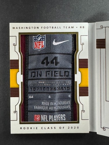 Antonio Gibson 2020 Panini National Treasures Rookie Patch Auto /5 Tag #RJB-AG - Foto 3 di 4