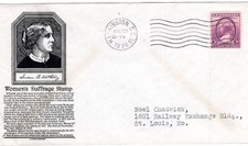 1936 #784 SUSAN B. ANTHONY (WOMEN'S SUFFRAGE) FDC W/ ANDERSON CACHET GEM!