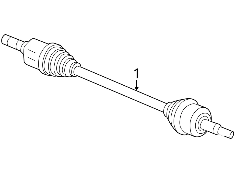Chevrolet Equinox 2007-2009 eje conductor delantero CV C/V M9KND Foto 4 de 4