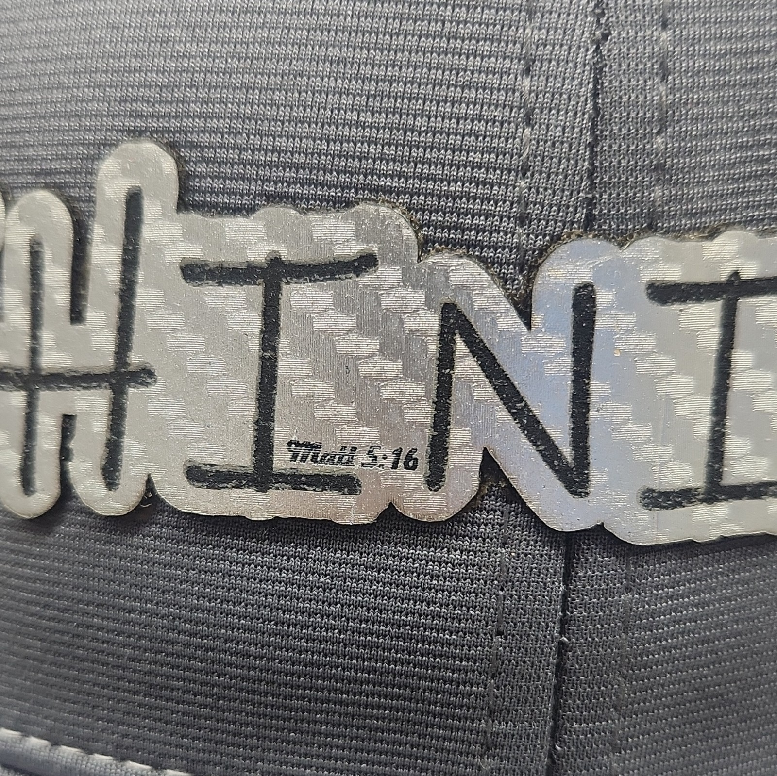 Richardson Trucker Hat Gray/White Mesh Back Stretch Fit L/XL Religious Patch