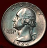 Uncirculated 1964-D Denver Mint Silver Washington Quarter