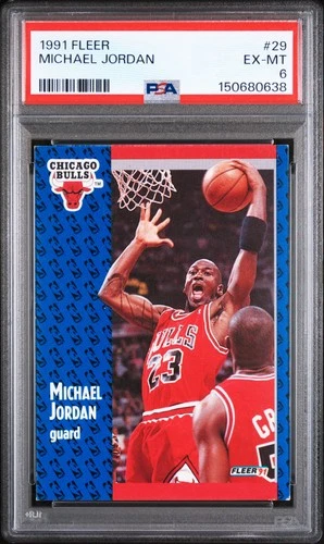 1991 FLEER #29 MICHAEL JORDAN PSA 6