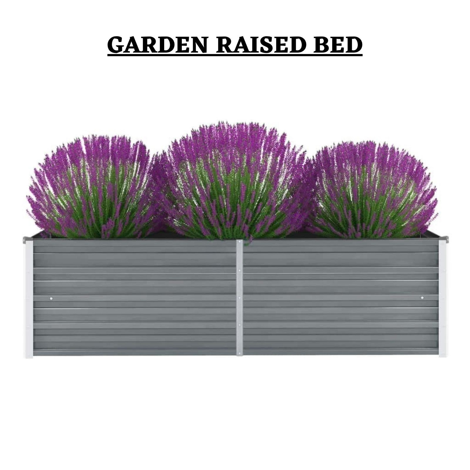 Vidaxl Garden Raised Bed Galvanised Steel 160X40x45cm Grey Plant Raised Bed - Image 6