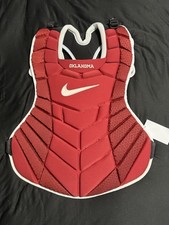 Nike Diamond Elite PE Baseball Maroon Red Chest Protector Oklahoma Sooners 17”