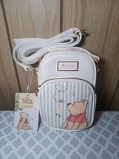 Disney Winnie The Pooh Primark Faux Leather Crossbody Bag Purse White Lght Green
