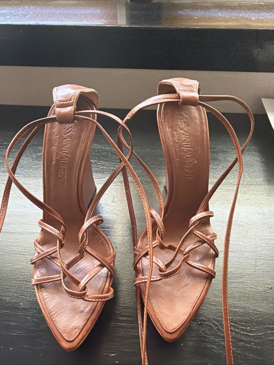 Saint Laurent Wedge Leather Upper Heels for Women for sale | eBay
