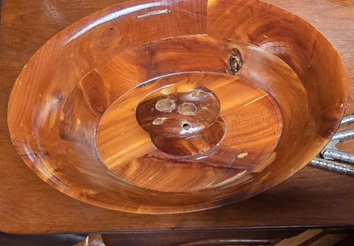 Vintage Holz Nussknacker 8" Schüssel Set 4-5" Plektren Landhaus Kern Yosemite Souvenir - Bild 13 von 14