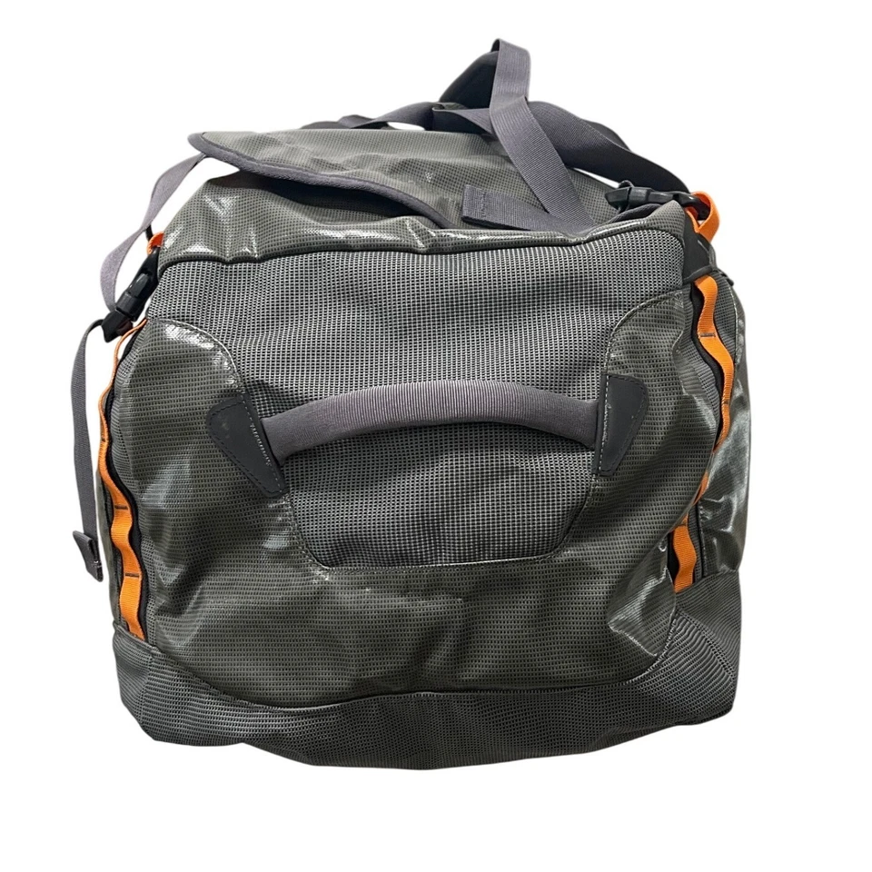 Bolsa de Lona Patagonia Agujero Negro 45L Equipo de Viaje Lona Equipaje Naranja Correas Traseras Foto 3 de 4