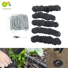 401 Pack 6" Landscape Staples Garden Stakes Galvanized Sod Staples And Gasket