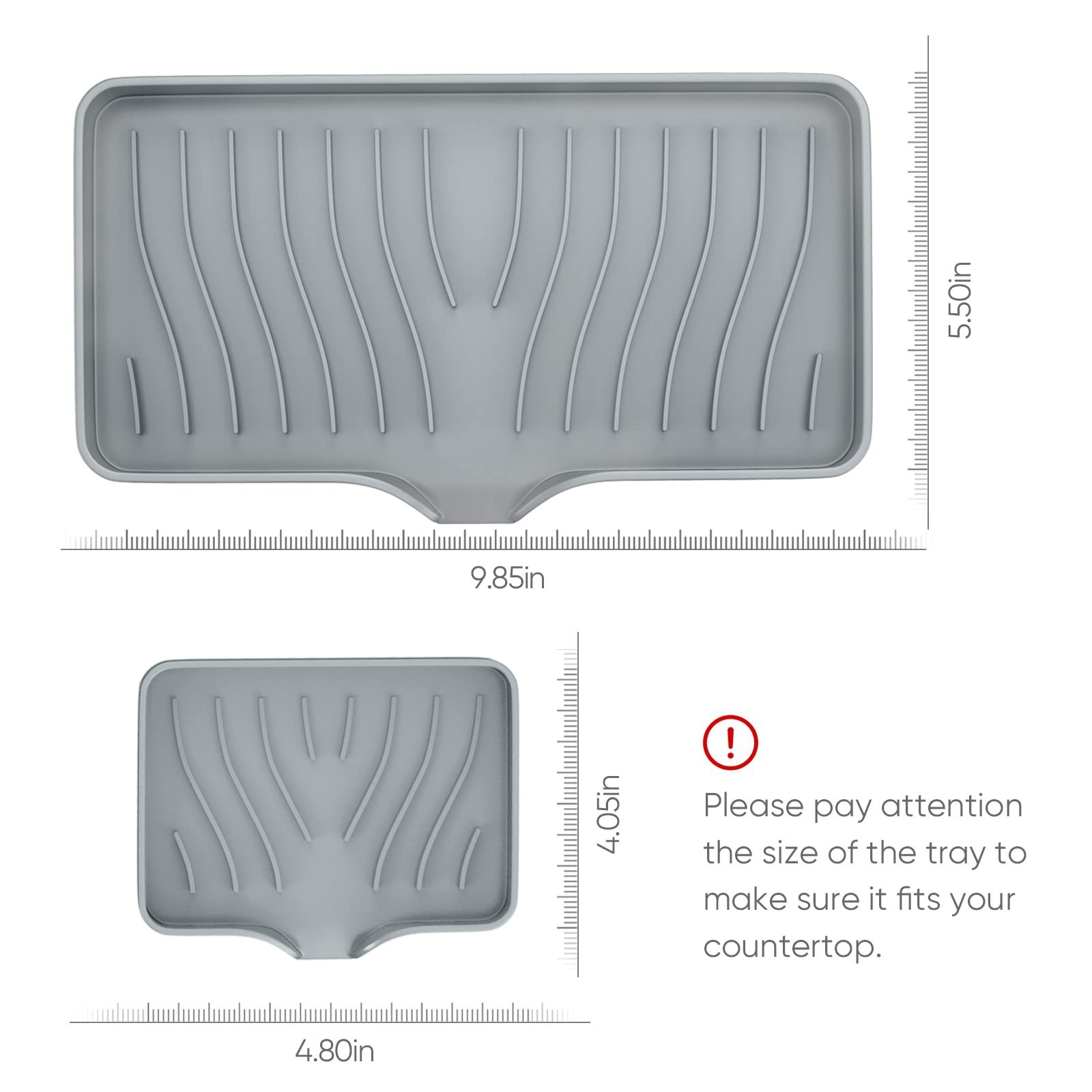 Kitchen Sink Tray,Self Draining Kitchen Soap Tray Soap Holder Silicone Sponge...