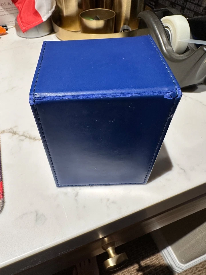 BCW Blue Deck Case LX Tarjeta de Juego Cuero sintético Magic The Gathering Caja de Almacenamiento Foto 3 de 4