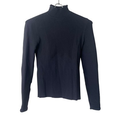 Adam Selman Sport Long Sleeve Ribbed Workout Shirt Mock Neck Size Small