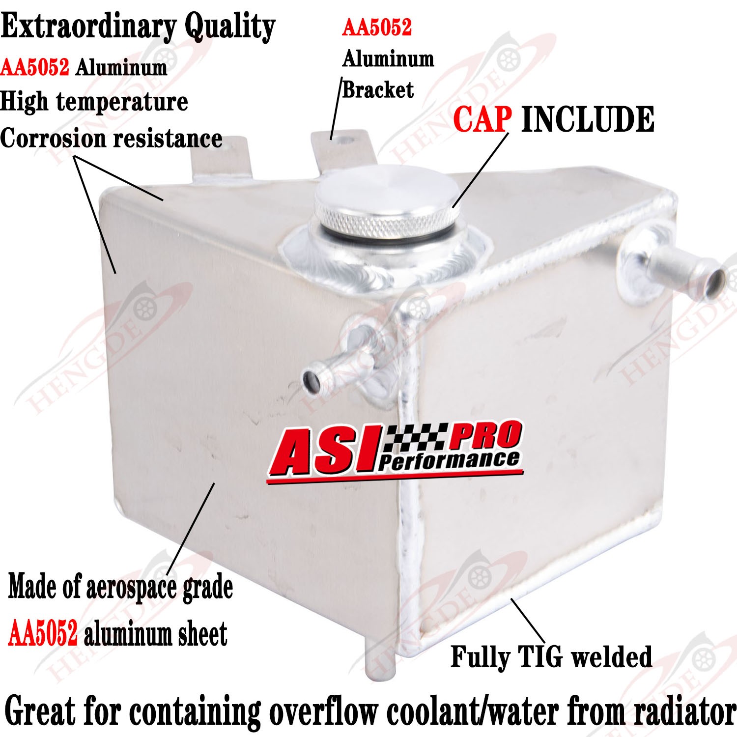 Aluminum Coolant Overflow Reservoir Tank Fit 2004-08 Mitsubishi Lancer Evolution