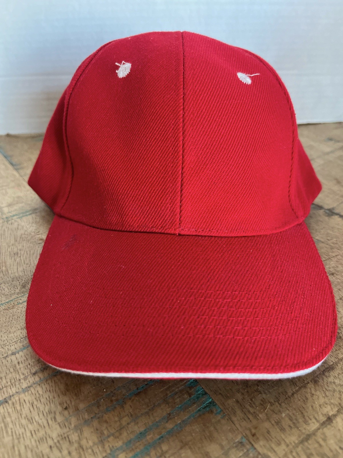 Plain Solid Red Hat Adjustable Adult Size OSFA So… - image 3