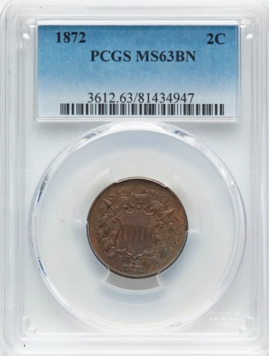 1872-P Two Cent Piece — photo from another recent sale
