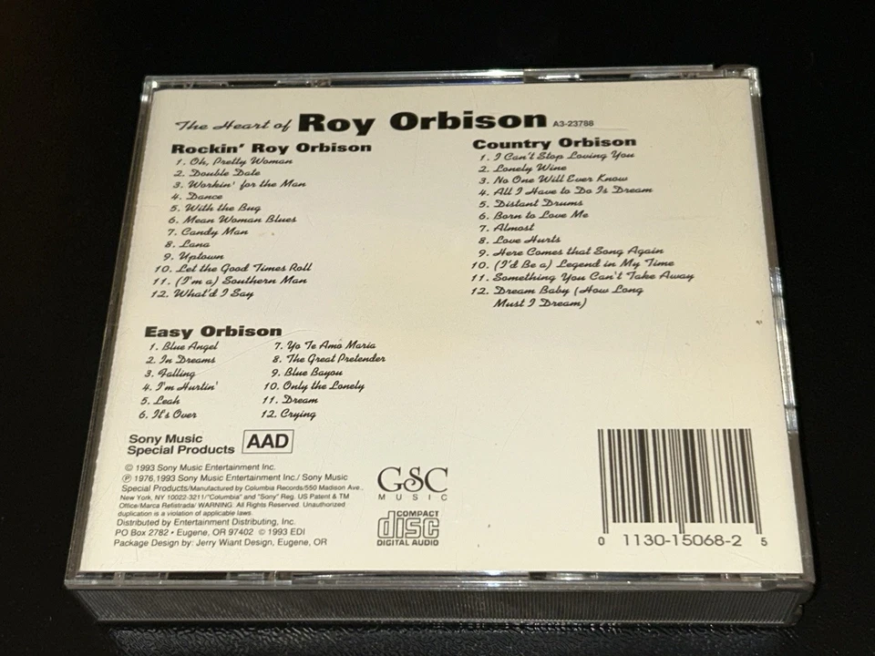 Roy Obison The Heart Of 36 All Time Fav. Несколько большой чехол CD набор отличном - Изображение 3 из 4