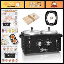 Professional Wax Warmer Hair Removal Kit - Double Pot, Large Capacity, Easy Clea