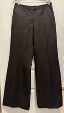 Giorgio Armani Vintage 80s 90s Dark Brown High Waisted Women  s Wide Leg Pants