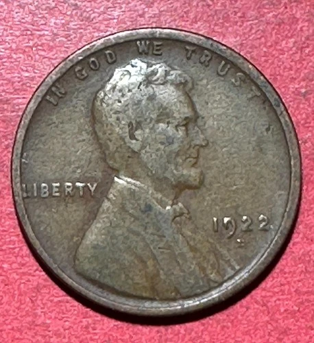 1922D US LINCOLN Cent! "Denver" Mint! Lower Mintage! VG! Old US Coin!