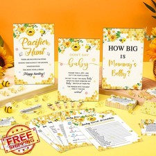 Sherr 476pc Bee Baby Shower Games 6 Sets Pacifier Hunt Mommy Belly