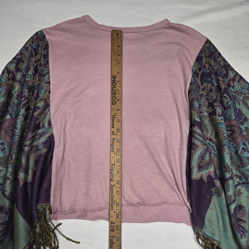 AC/DC Band Boho Poncho Kimono Style UpCycled shirt One Size Women Lightning Bolt - Afbeelding 8 van 17