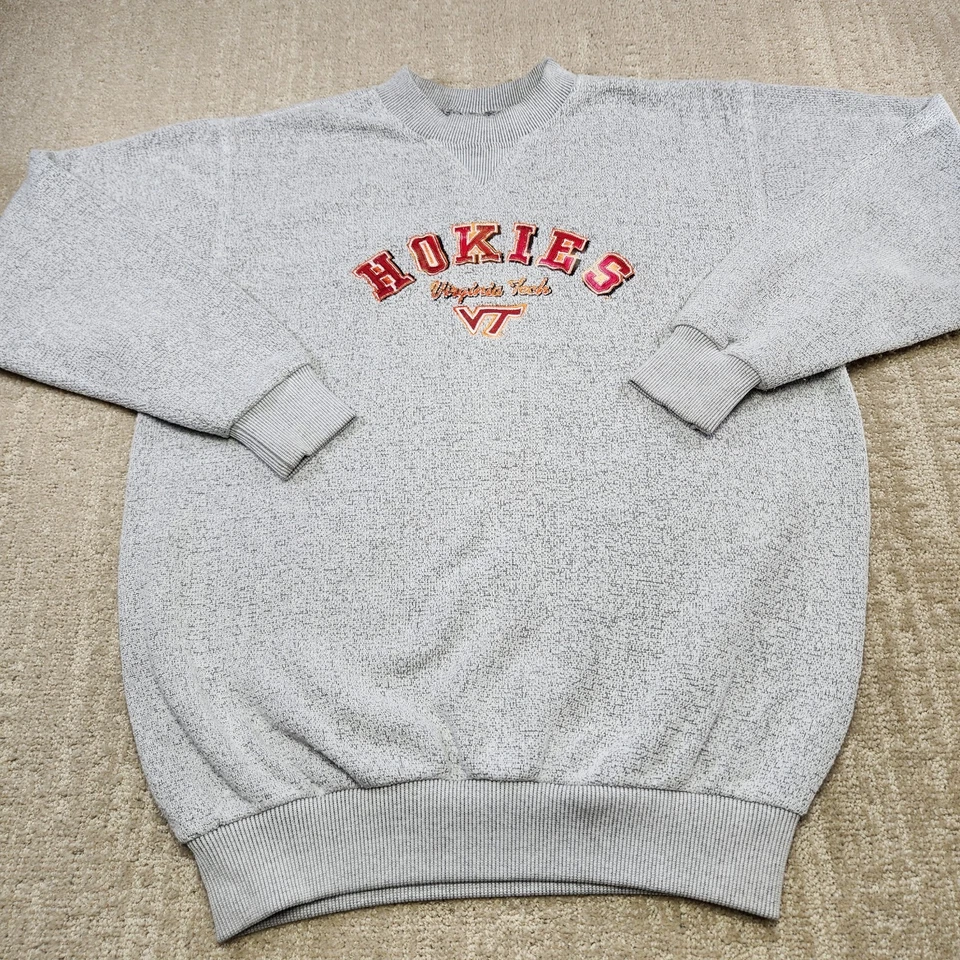 Vintage Virginia Tech Hokies Sweatshirt Adult Medium 90s Crewneck French Terry  - Image 2 of 4