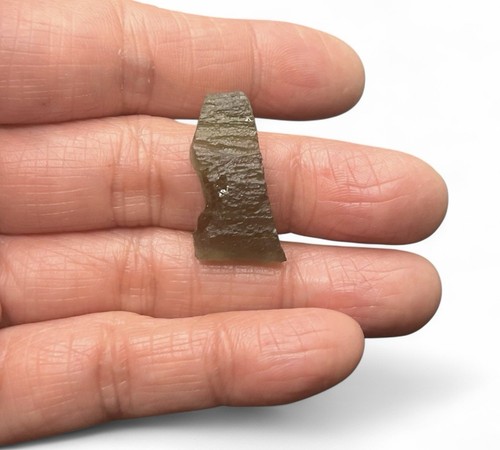 Moldavite/Tektite 2,4 g (12,5 ct) AUTENTICO/ORIGINALE dalla Repubblica Ceca - Foto 6 di 18