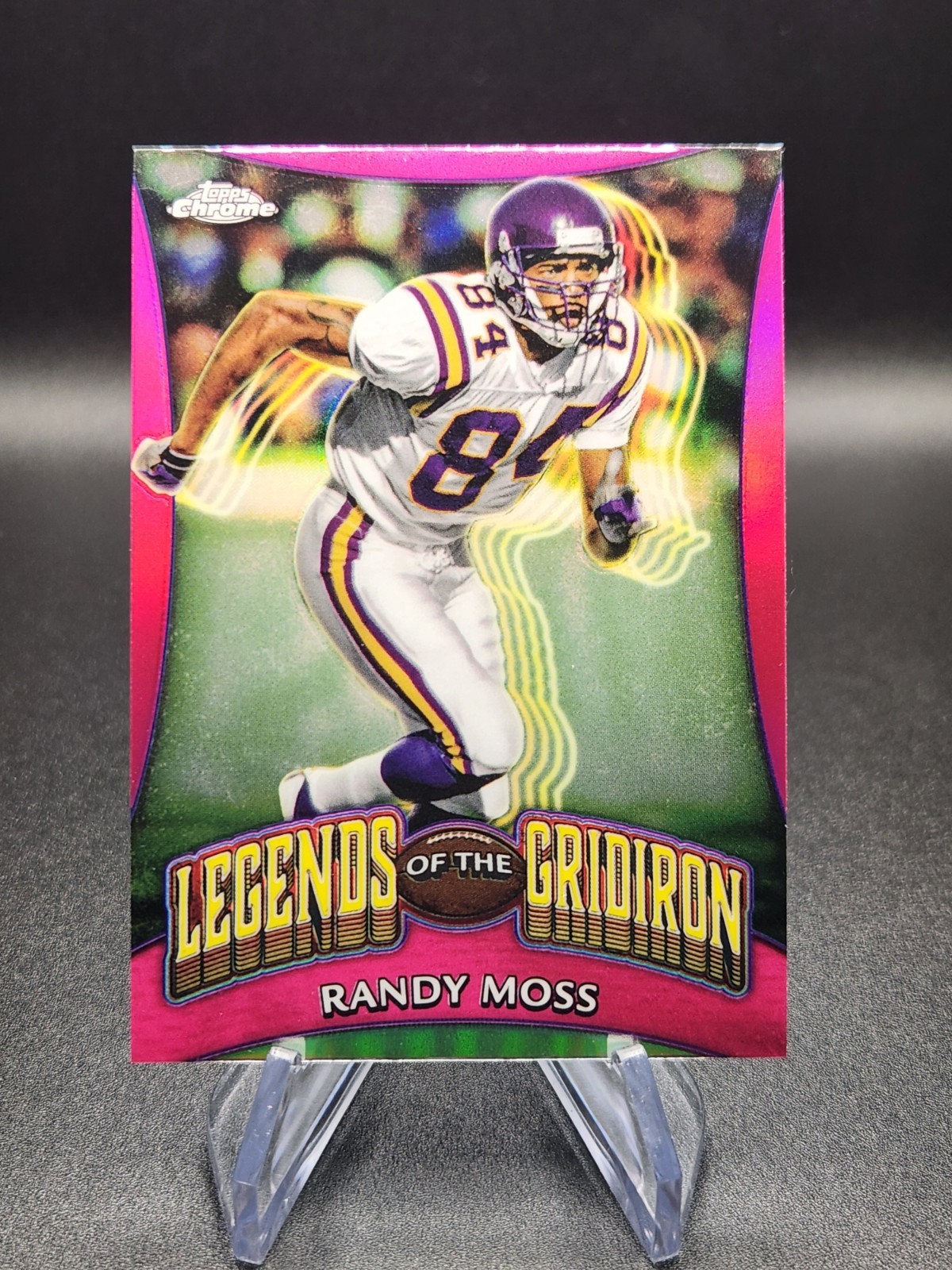 2024 Topps Chrome Randy Moss Legends of the Gridiron Pink #LOG-13 Vikings