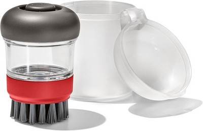 Soap Dispensing Dish Brush with Storage Case