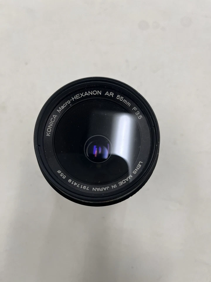 Konica Hexanon AR 55mm f/3.5 Macro Lens MF Manual Focus w/ Adapter - Image 4 of 4