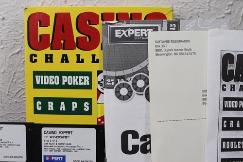Vintage 1992 Casino Challenge Videospiel 2 3,5" Disketten sehr guter Zustand - Bild 4 von 4
